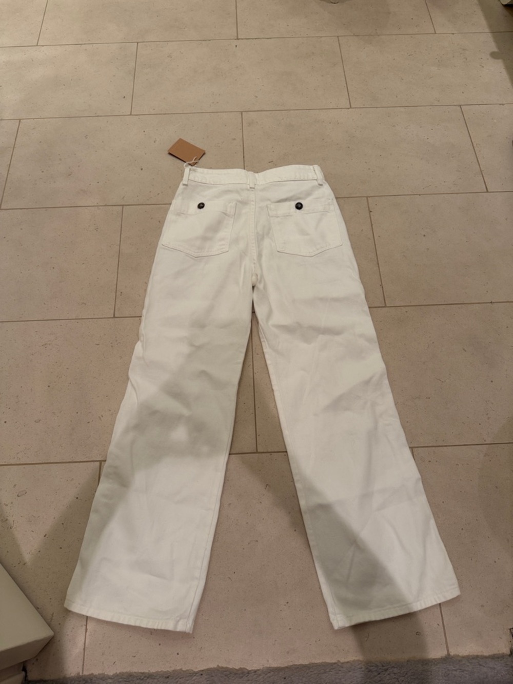 Reformation Wide Leg White Jean - Picture 2 of 2